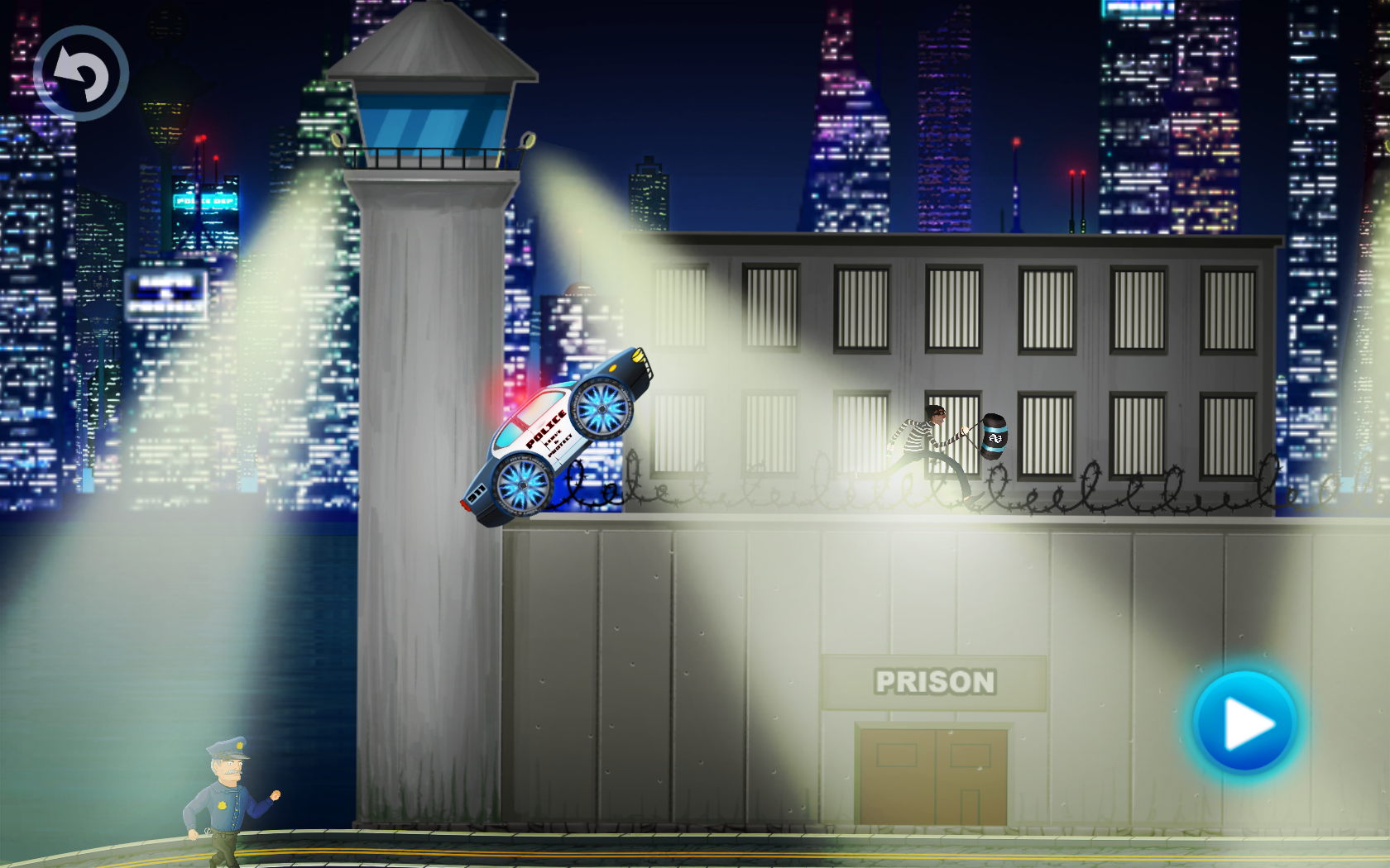 Police car racing for kids Game Screenshot