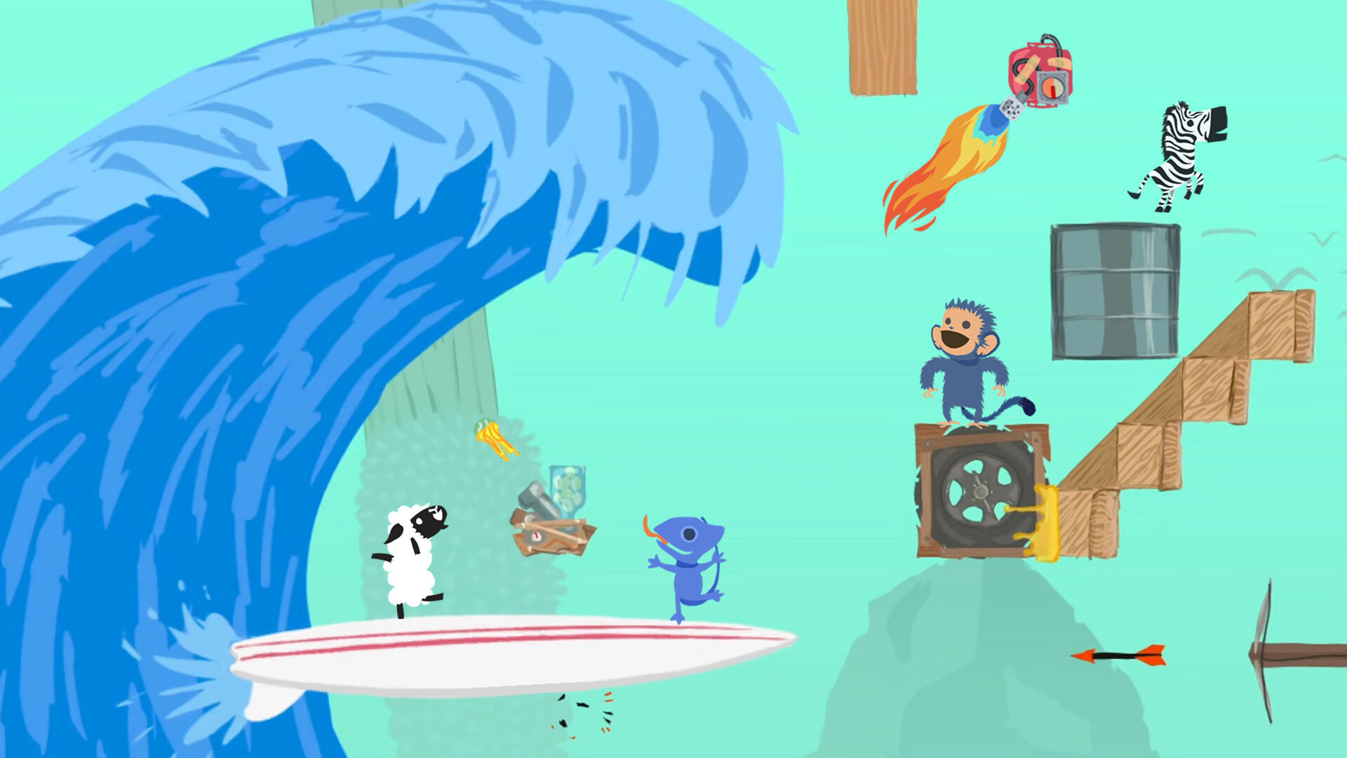 Captura de Tela do Jogo Ultimate Chicken Horse