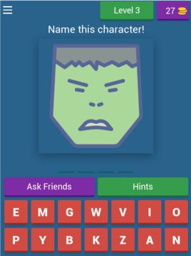 Guess the superhero name Game Screenshot