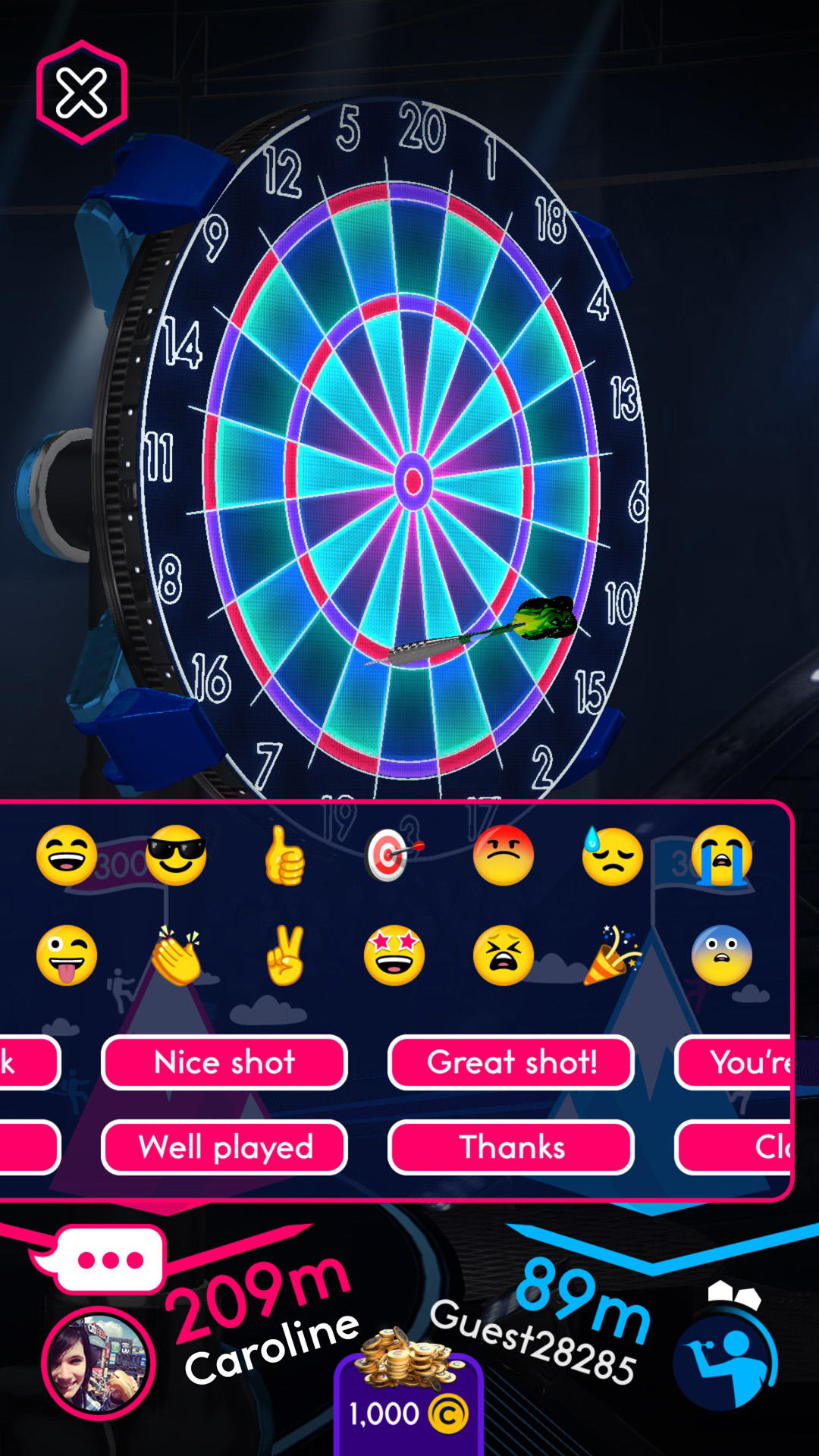 Darts of Fury Game Screenshot