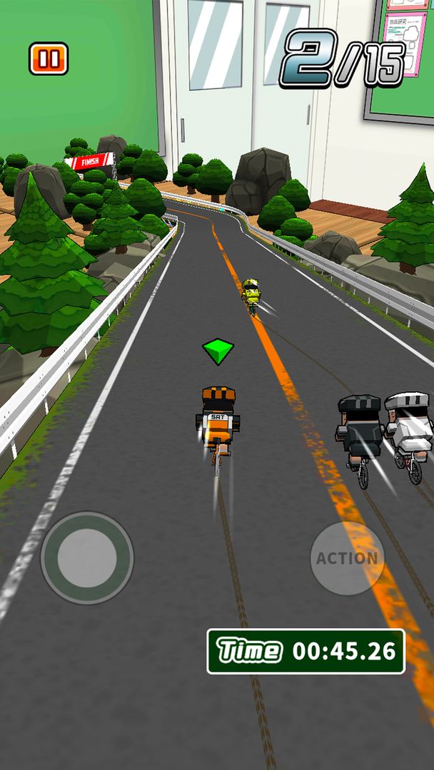 Screenshot of 机で自転車レース