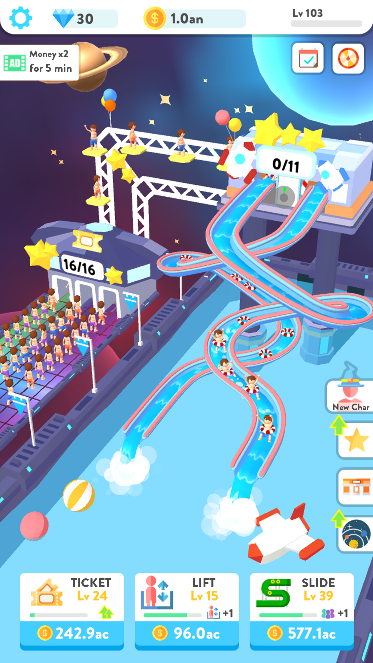 Idle Water Slide Game Screenshot