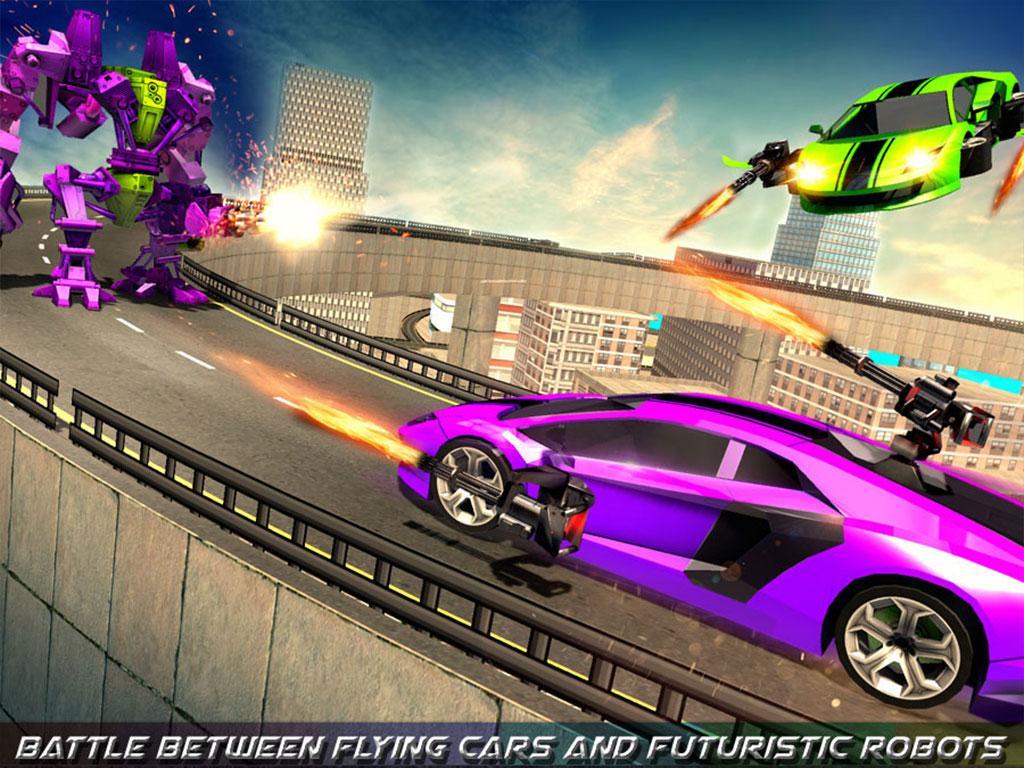 Flying Robot Car - Robot Transformation Game Game Screenshot