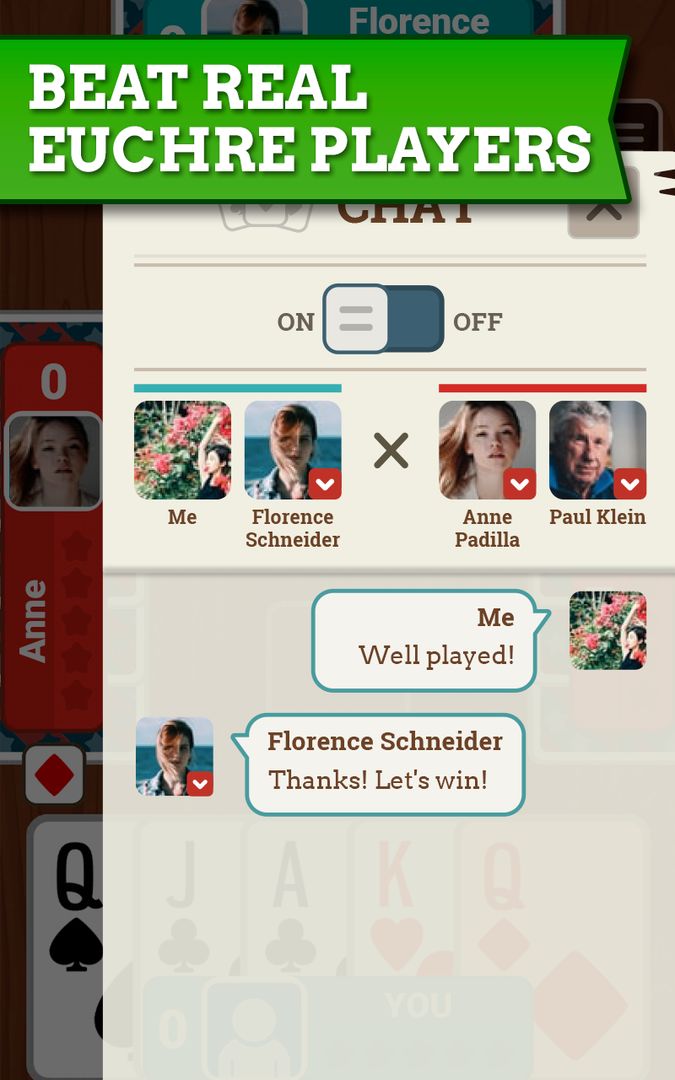 Screenshot of Euchre Jogatina Cards Online
