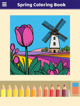 Spring Coloring Book Game Screenshot