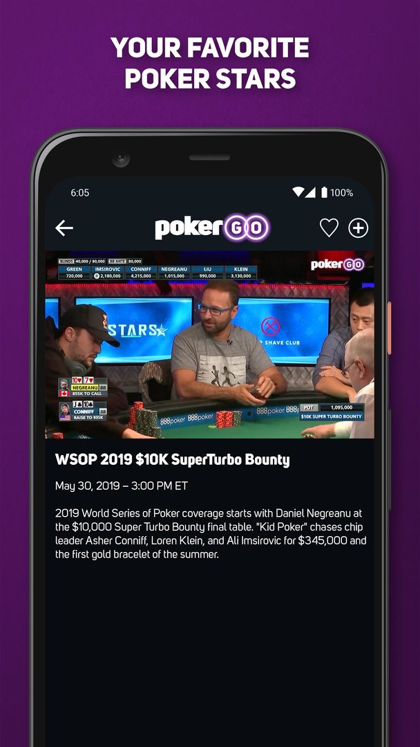 PokerGO Watch Now 게임 스크린 샷