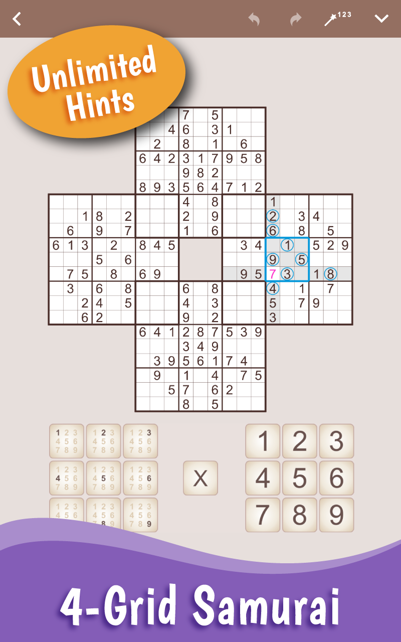 MultiSudoku: Samurai Sudoku screenshot game