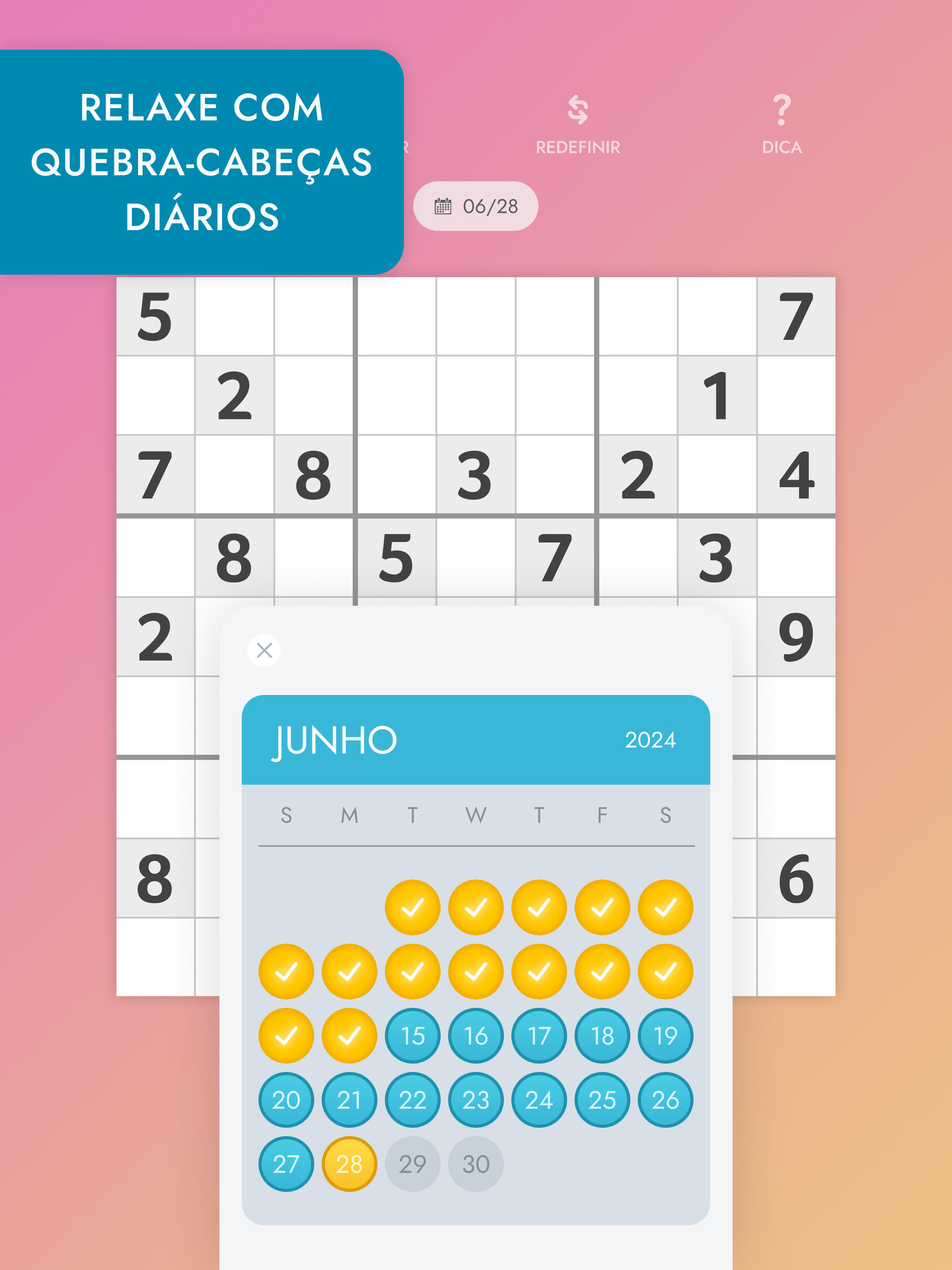 Captura de Tela do Jogo Sudoku