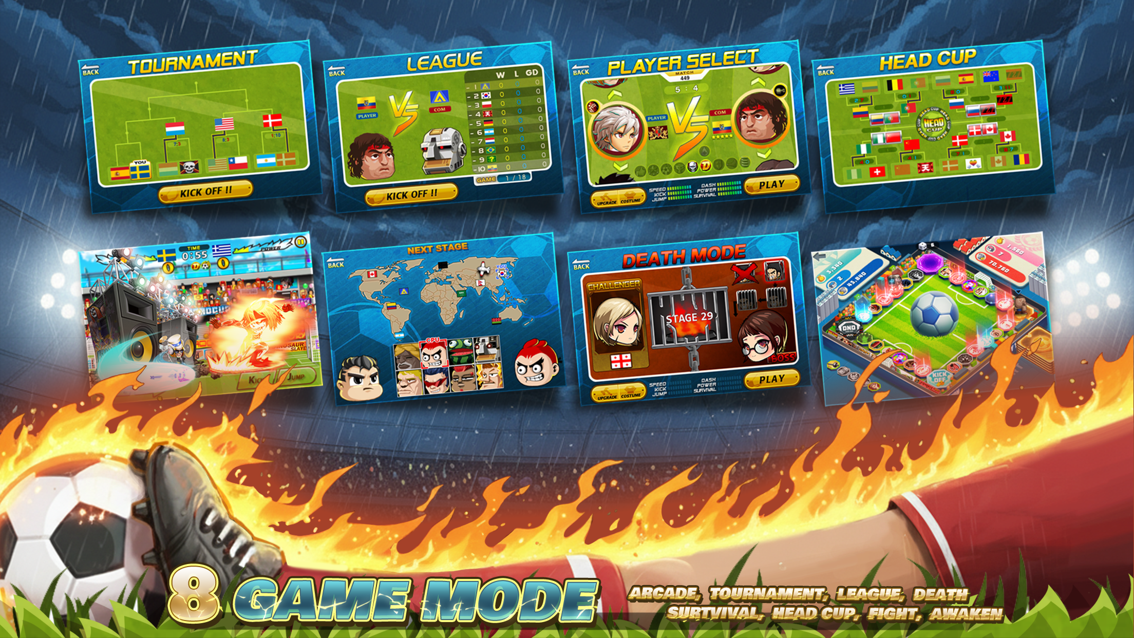 Captura de Tela do Jogo Head Soccer