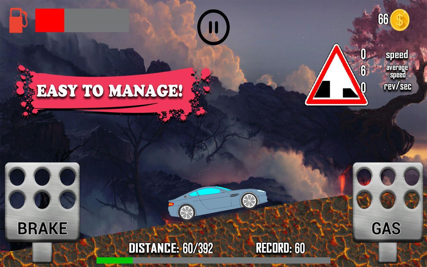 Hill Climb sports car Game Screenshot