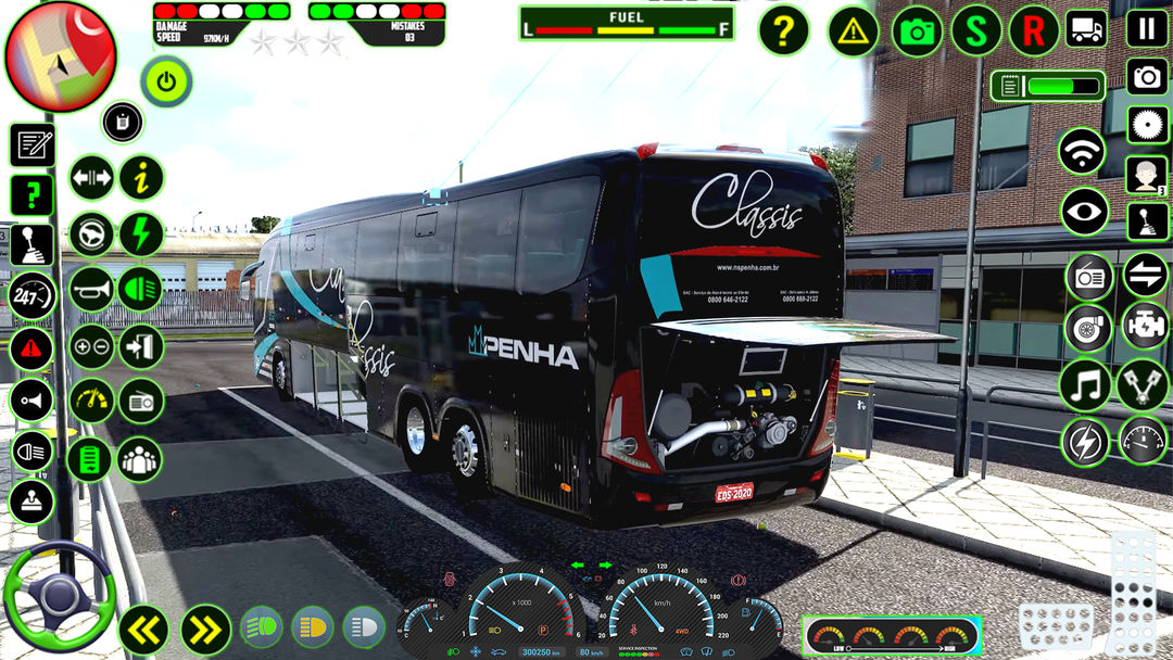 도시 버스 운전 모의 실험 장치 3D 게임 스크린 샷