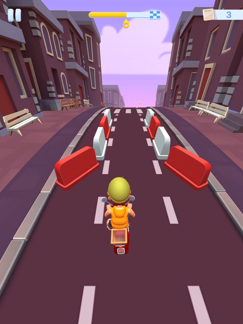 Screenshot of Deliveryman: 3d Motorcycle Racing