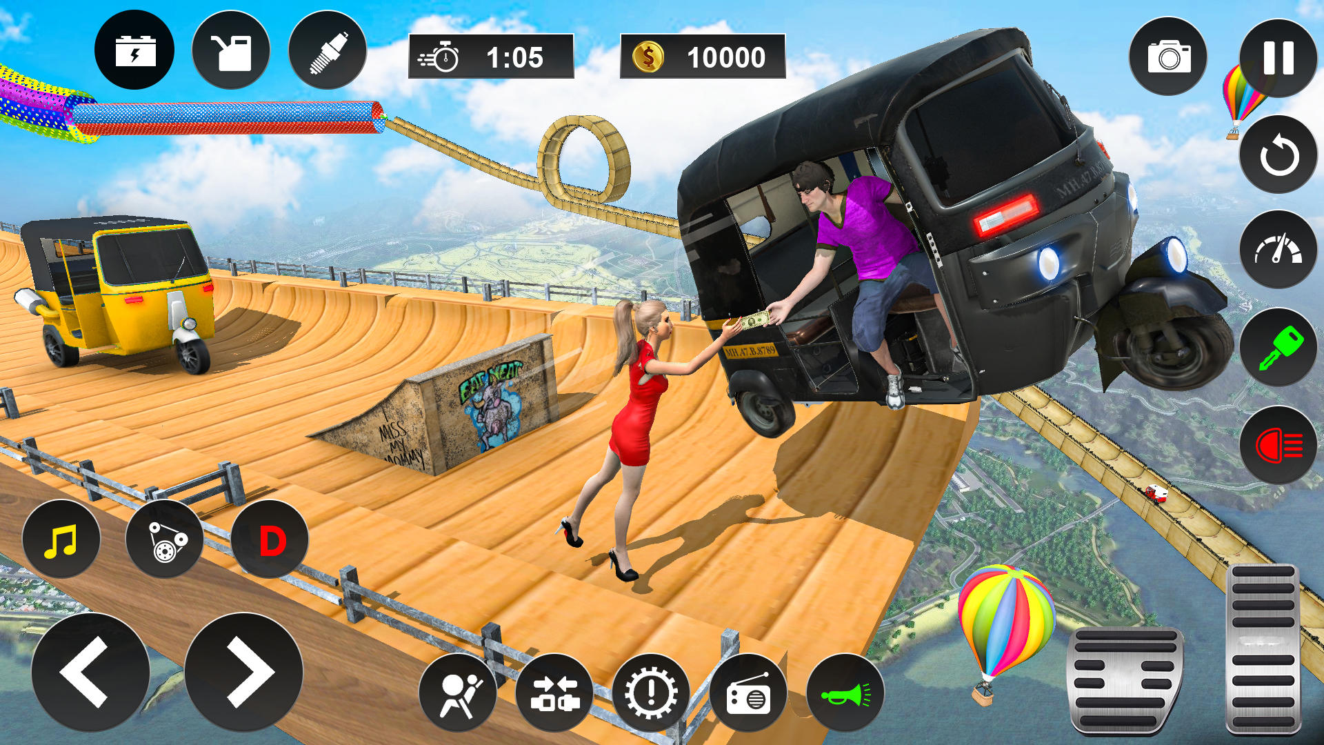 Скриншот игры Tuk Tuk Auto Rikshaw - Stunt
