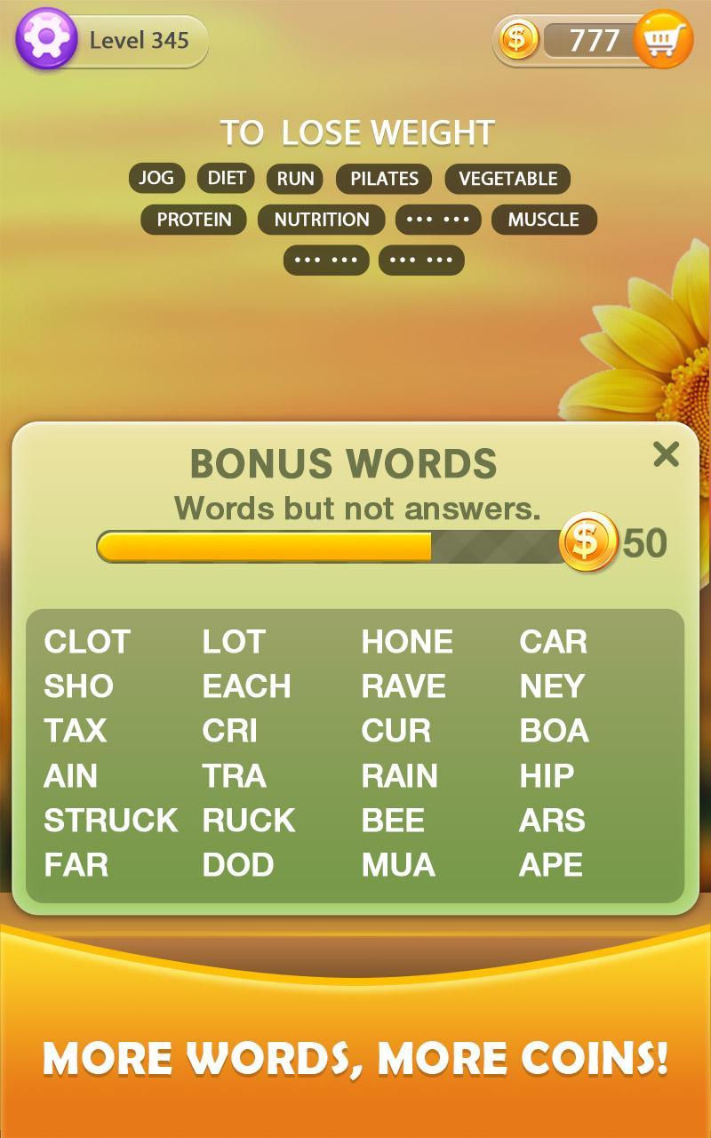 Word Crush ゲームのスクリーンショット