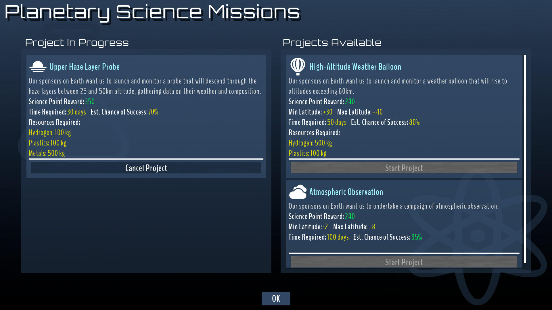 Screenshot of Sky Base Venus