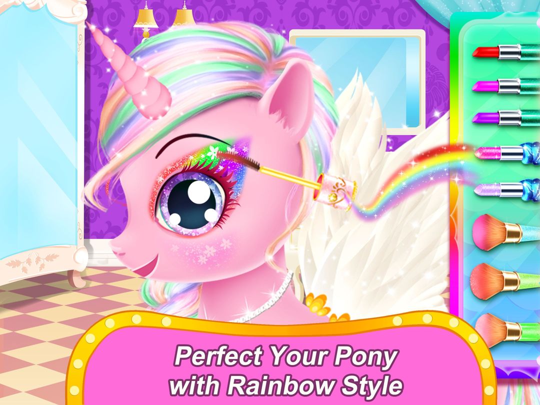 Rainbow Pony Makeover screenshot game