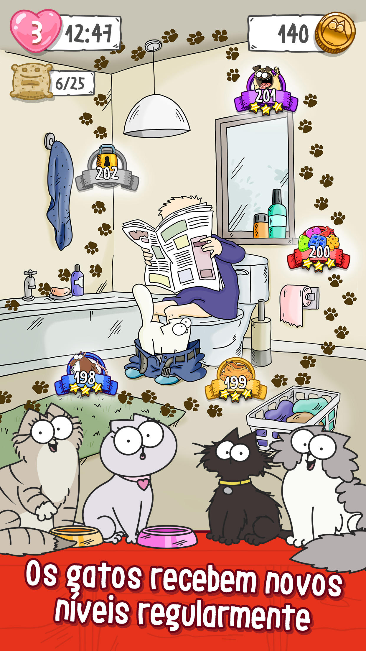 Captura de Tela do Jogo Simon's Cat - Crunch Time