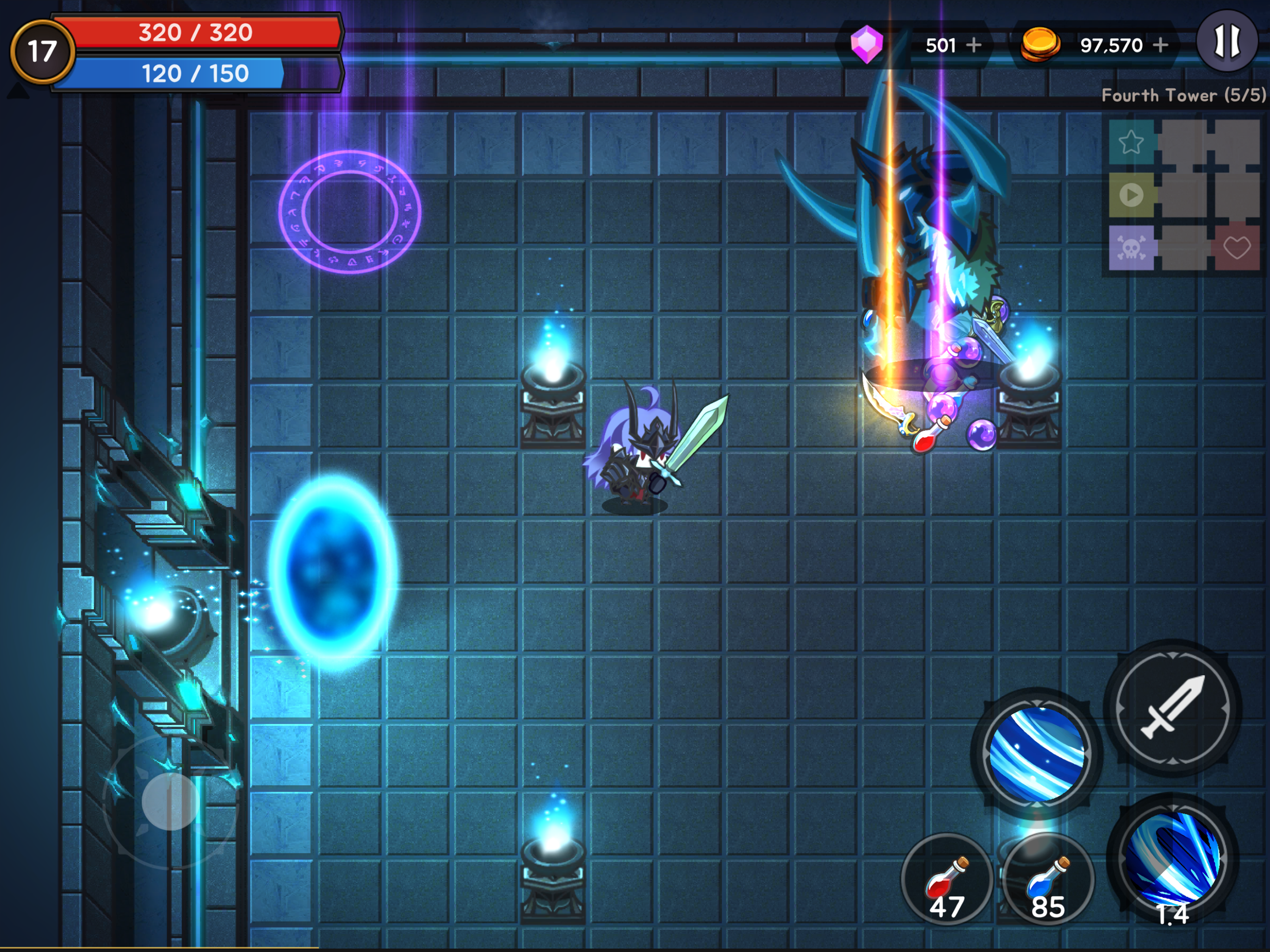 Tower And Swords Game Screenshot