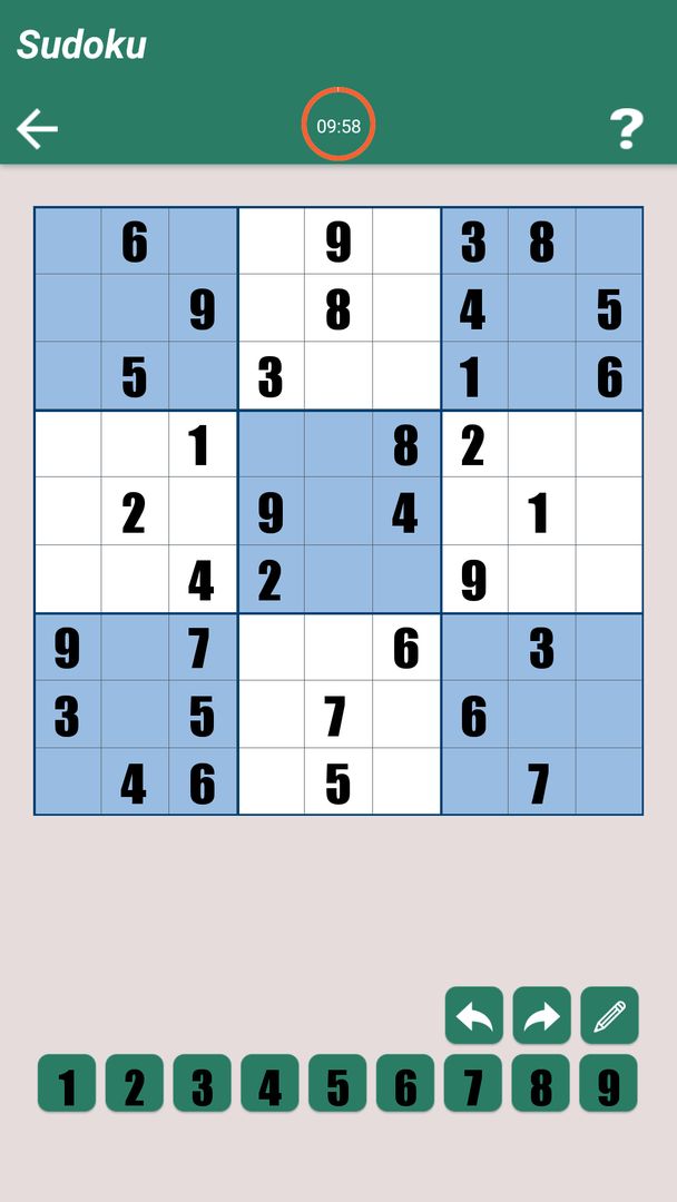 Sudoku puzzle game for free screenshot game