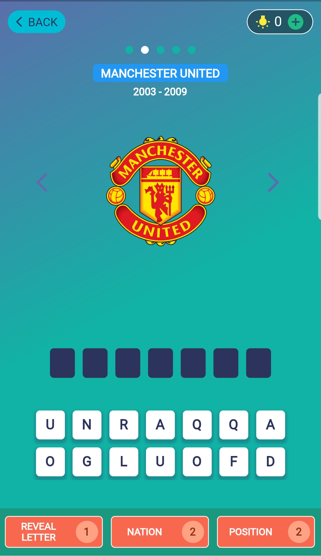 Screenshot of Guess the Player by Club