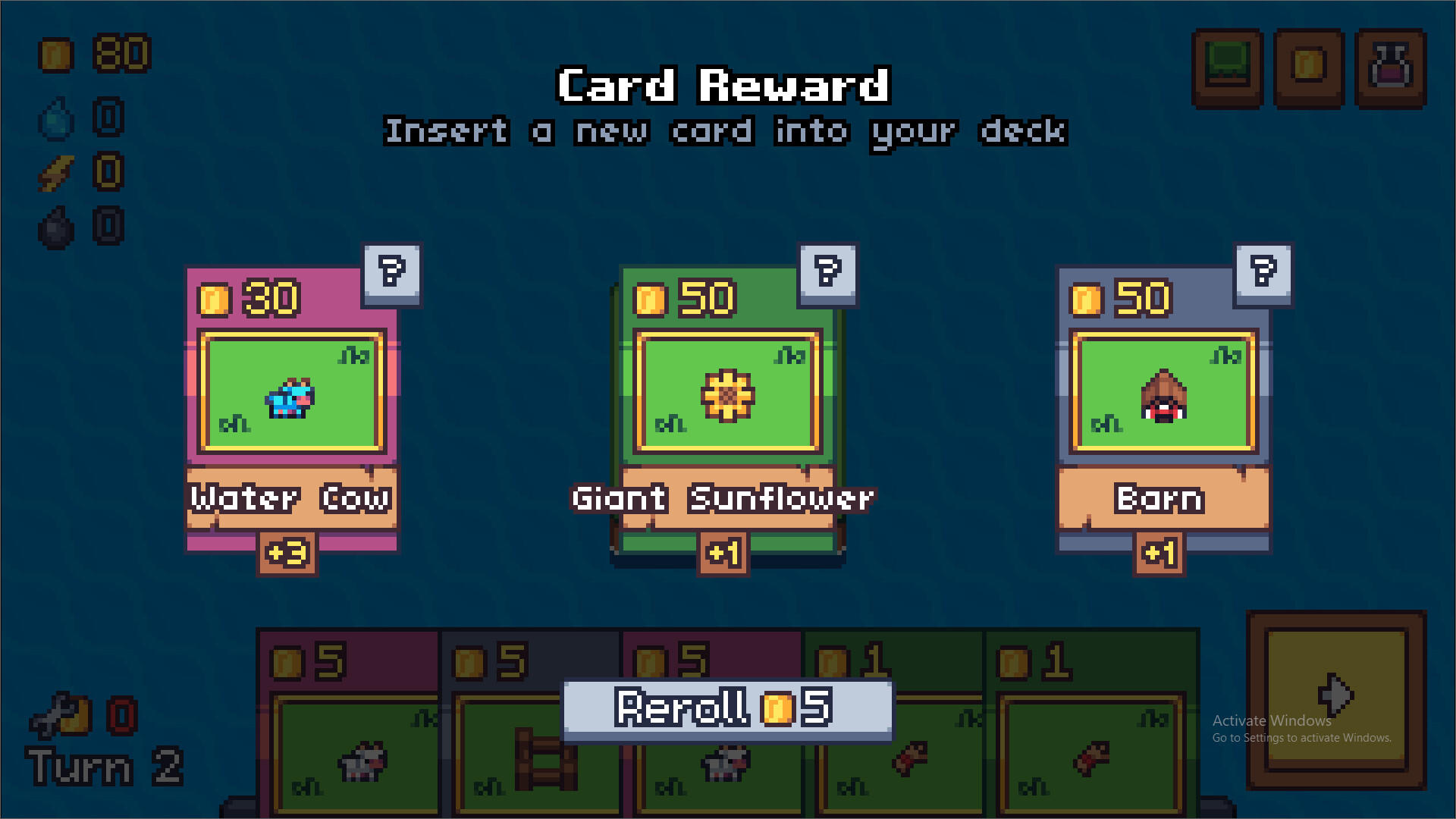 Screenshot of Terracards