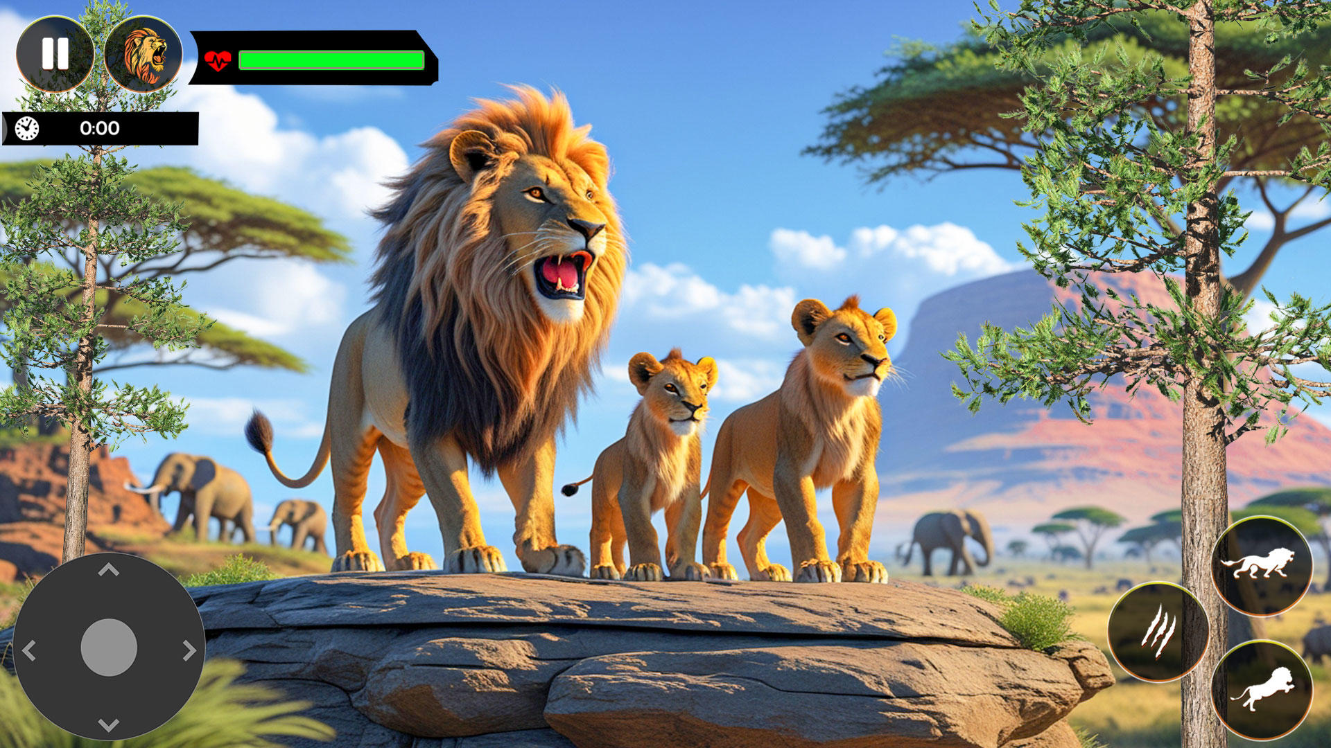 Cuplikan Layar Game Wild Lion Games: Animal Sim 3D