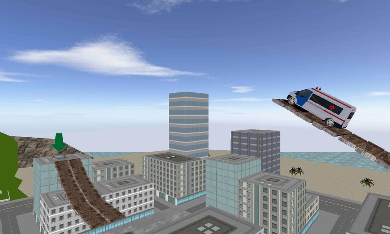 Ambulance Rooftop Parking Game Screenshot