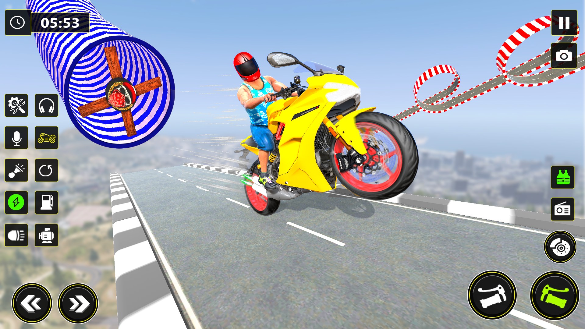 Captura de Tela do Jogo Bike Stunt Mega Ramps Game