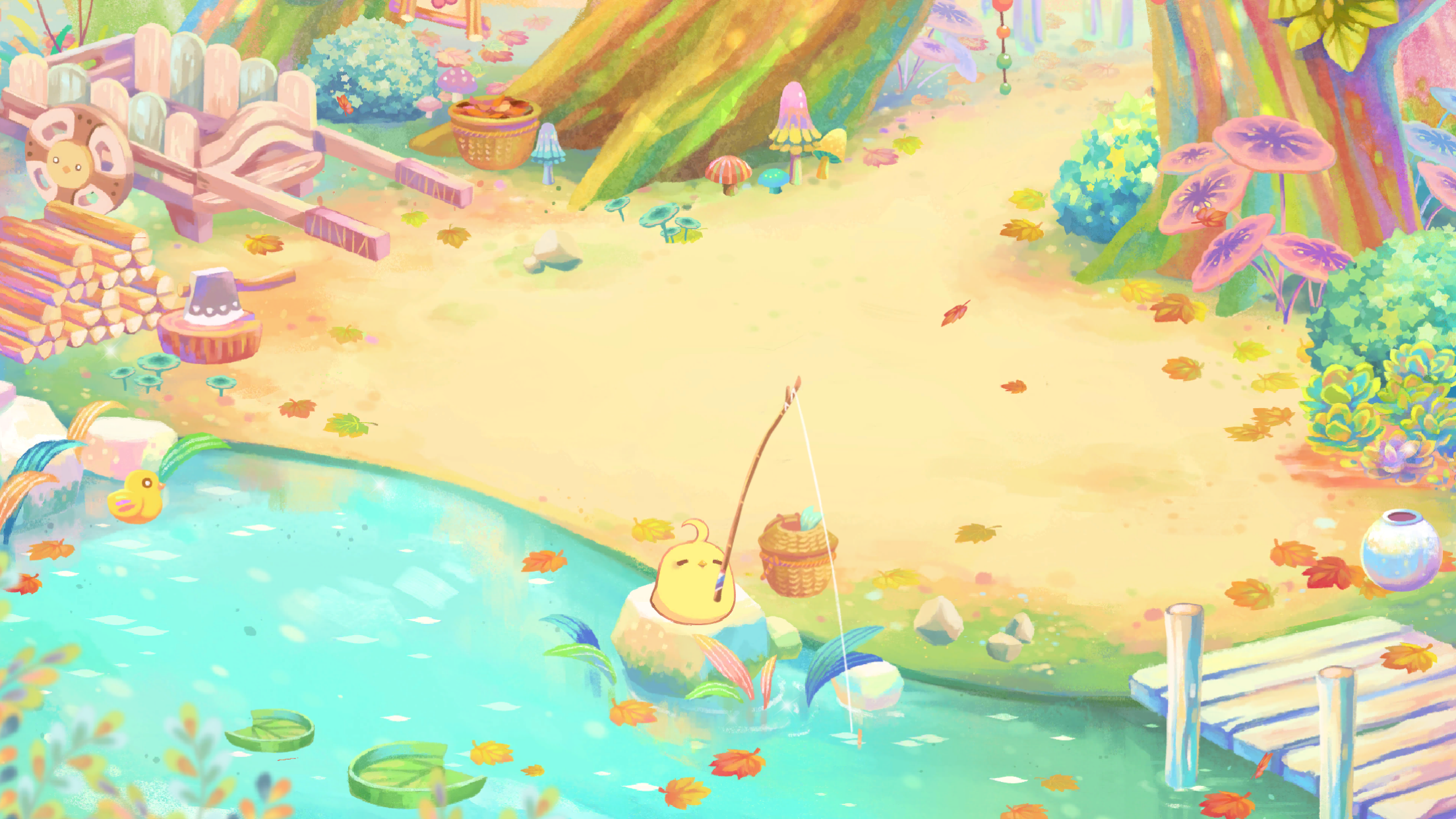 Скриншот игры 呆毛雞育成日記