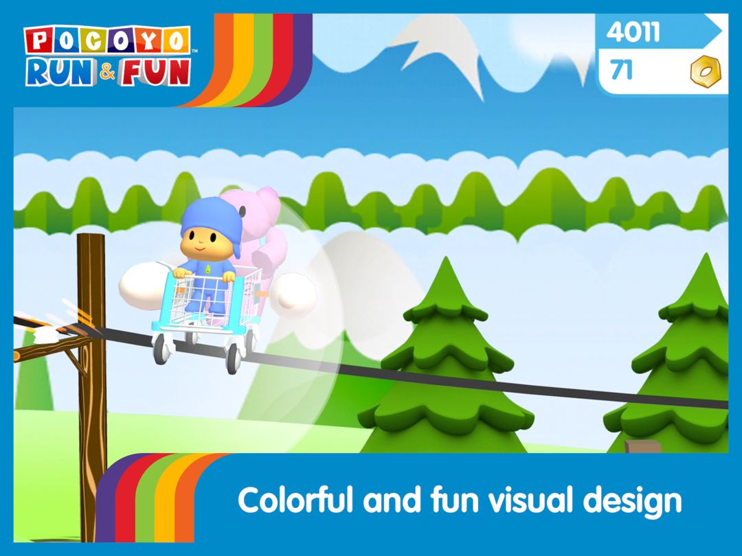 Screenshot of Pocoyo Run & Fun: Cartoon Jump