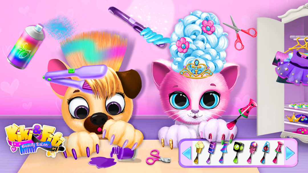 Kiki & Fifi Pet Beauty Salon 게임 스크린 샷