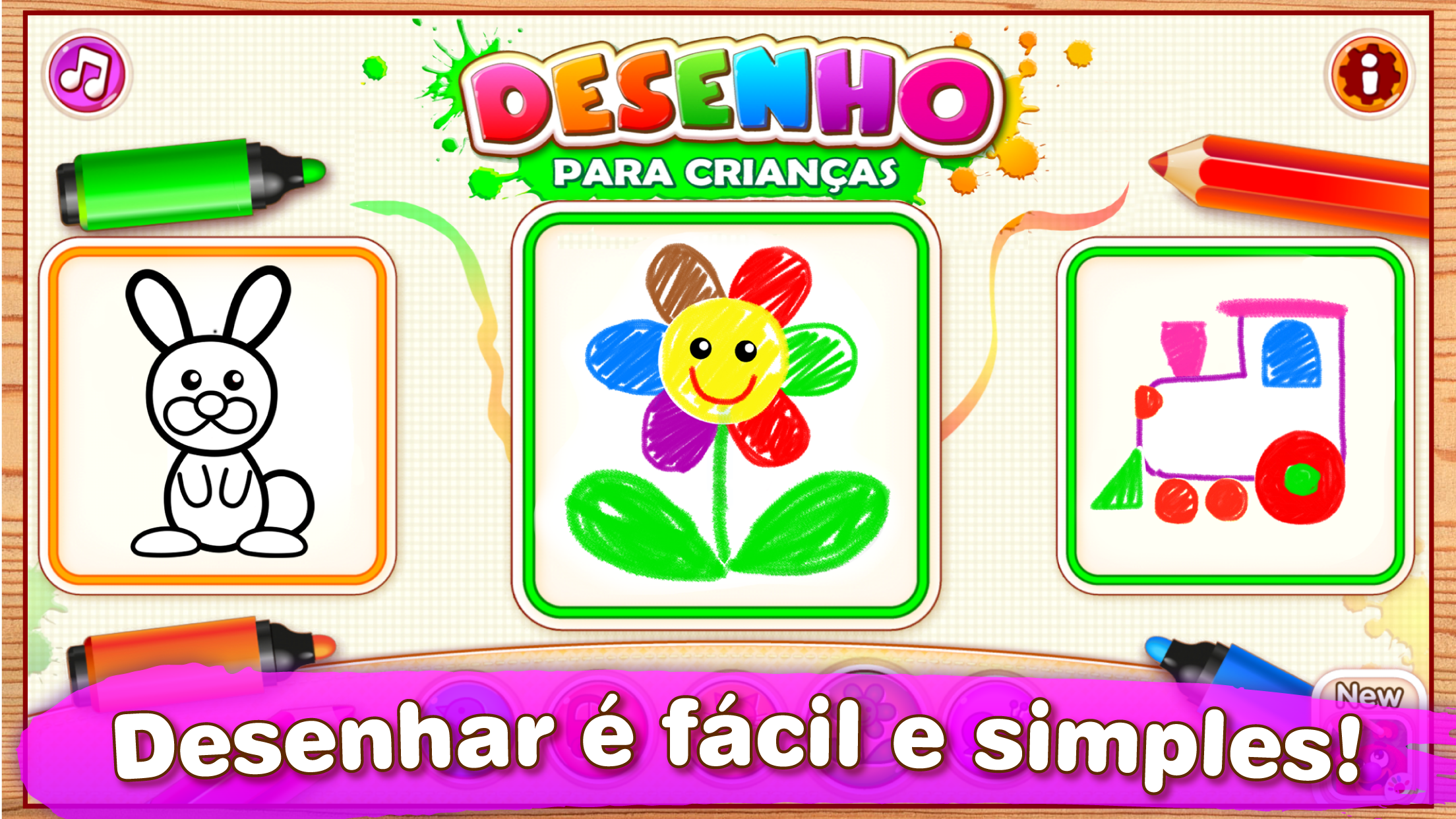 Captura de Tela do Jogo Bini Páginas para Colorir