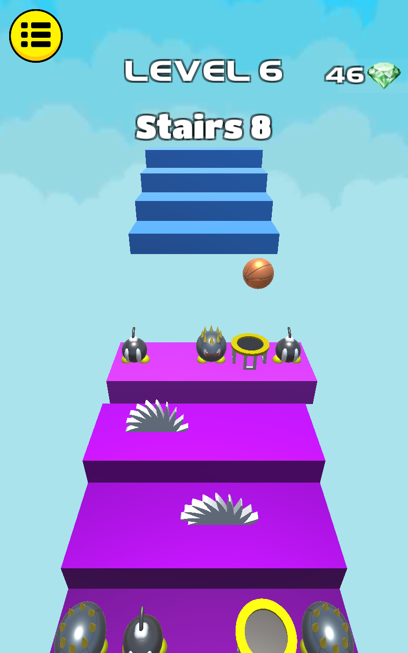 3D Dunk Stairs - Trampoline Hoop Basket Ball Game Screenshot