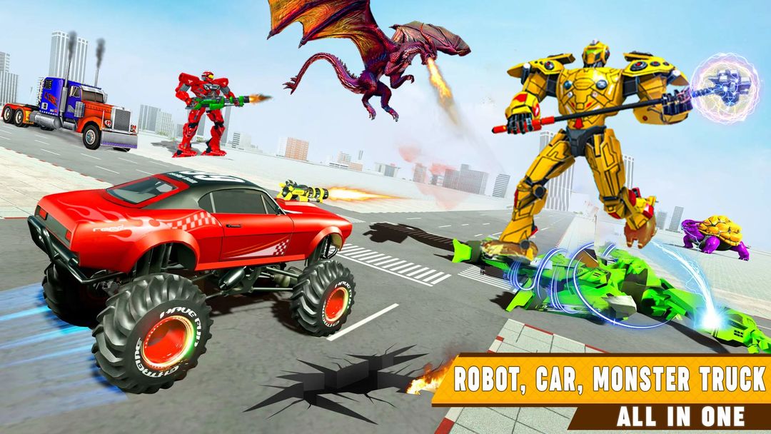怪物卡車機器人汽車遊戲遊戲截圖