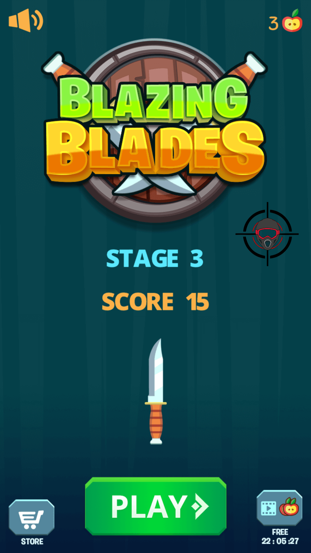 Screenshot of Blazing Blades | Knife Shooter