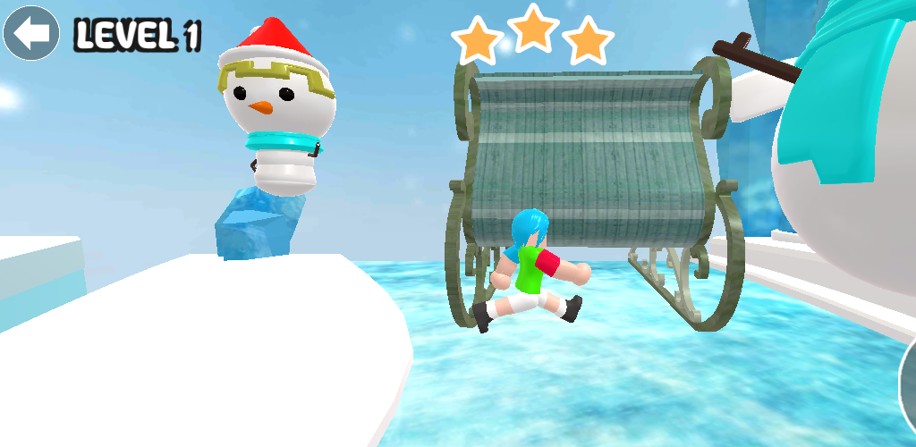 Obby Parkour Snowy Island Game Screenshot