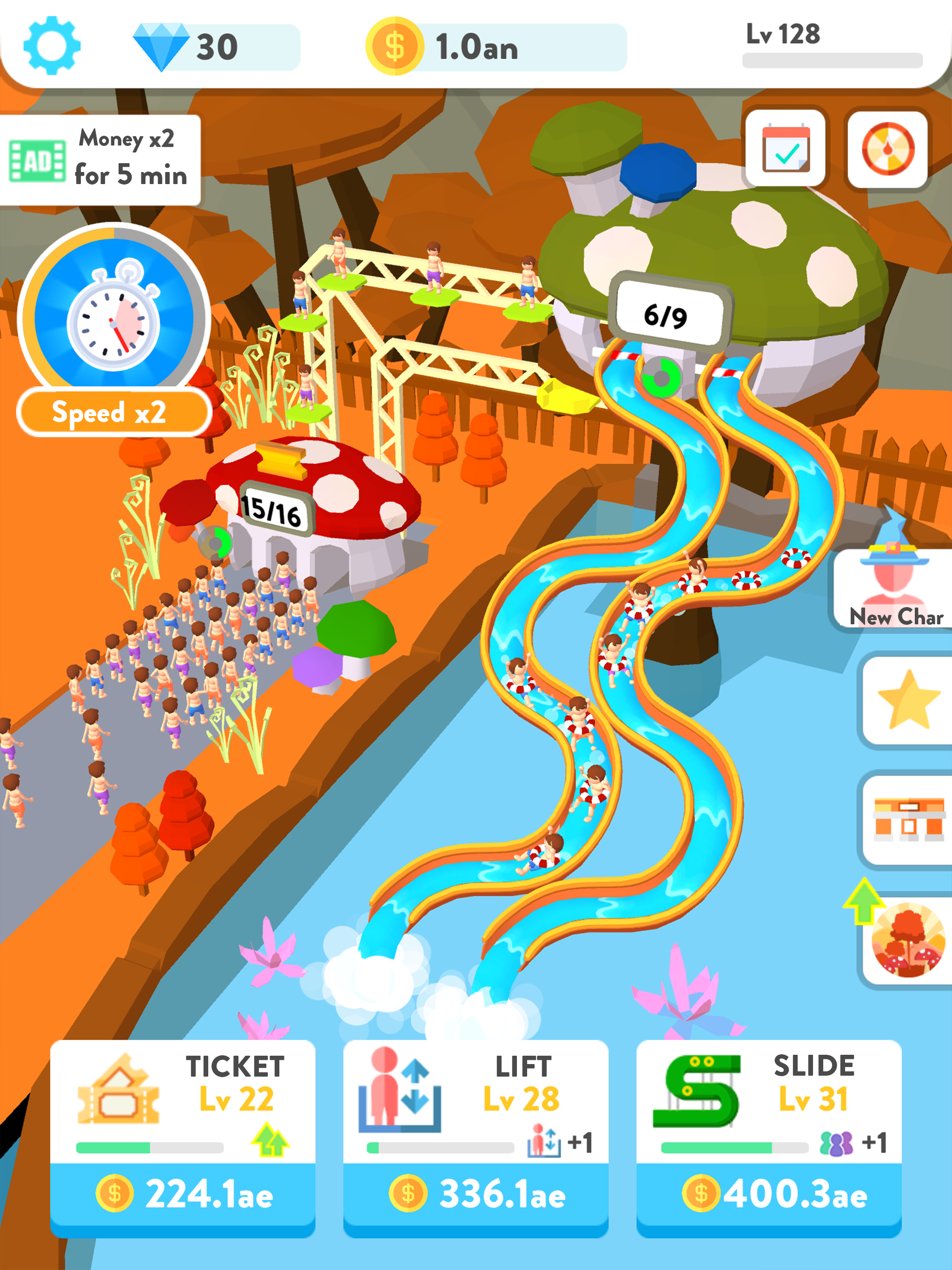 Idle Water Slide Game Screenshot