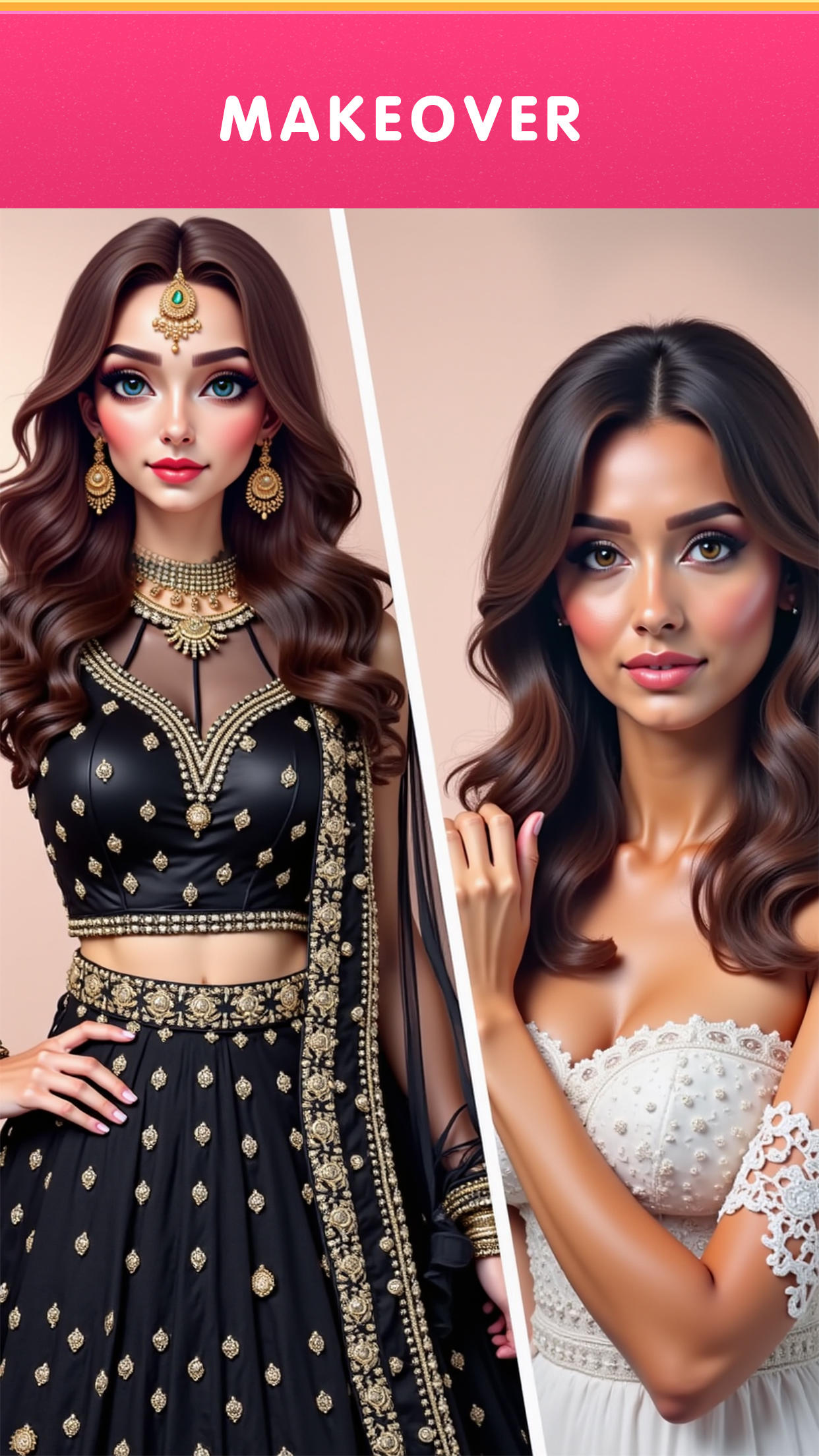 indian Bridal Makeup Dress Up Game Screenshot