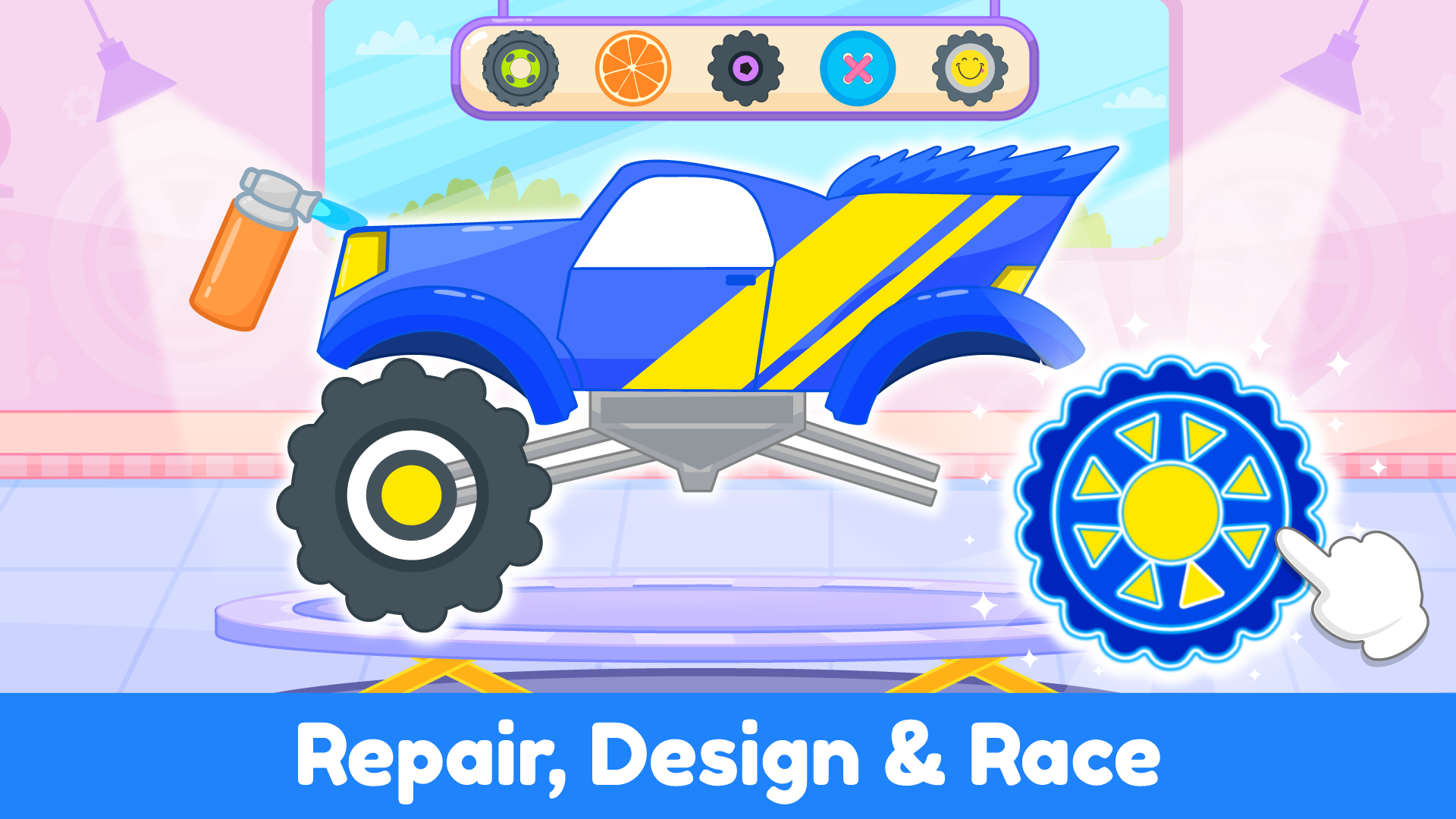 Cuplikan Layar Game Monster Truck Kids Car Games