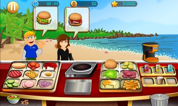 Cooking - Beach Yummy Burger Restaurant Game Screenshot