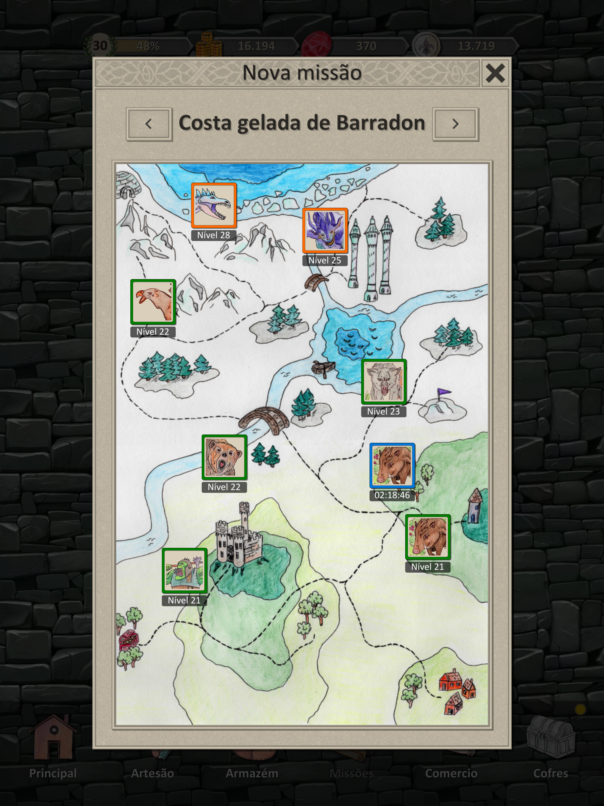 Captura de Tela do Jogo Heroes and Merchants RPG