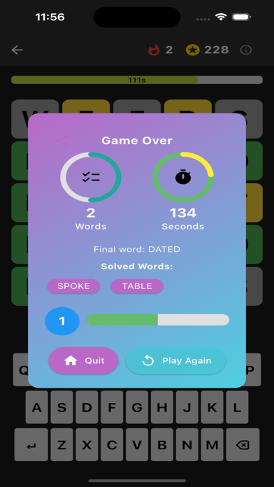 WordRush: Speedy Word Puzzle ภาพหน้าจอเกม