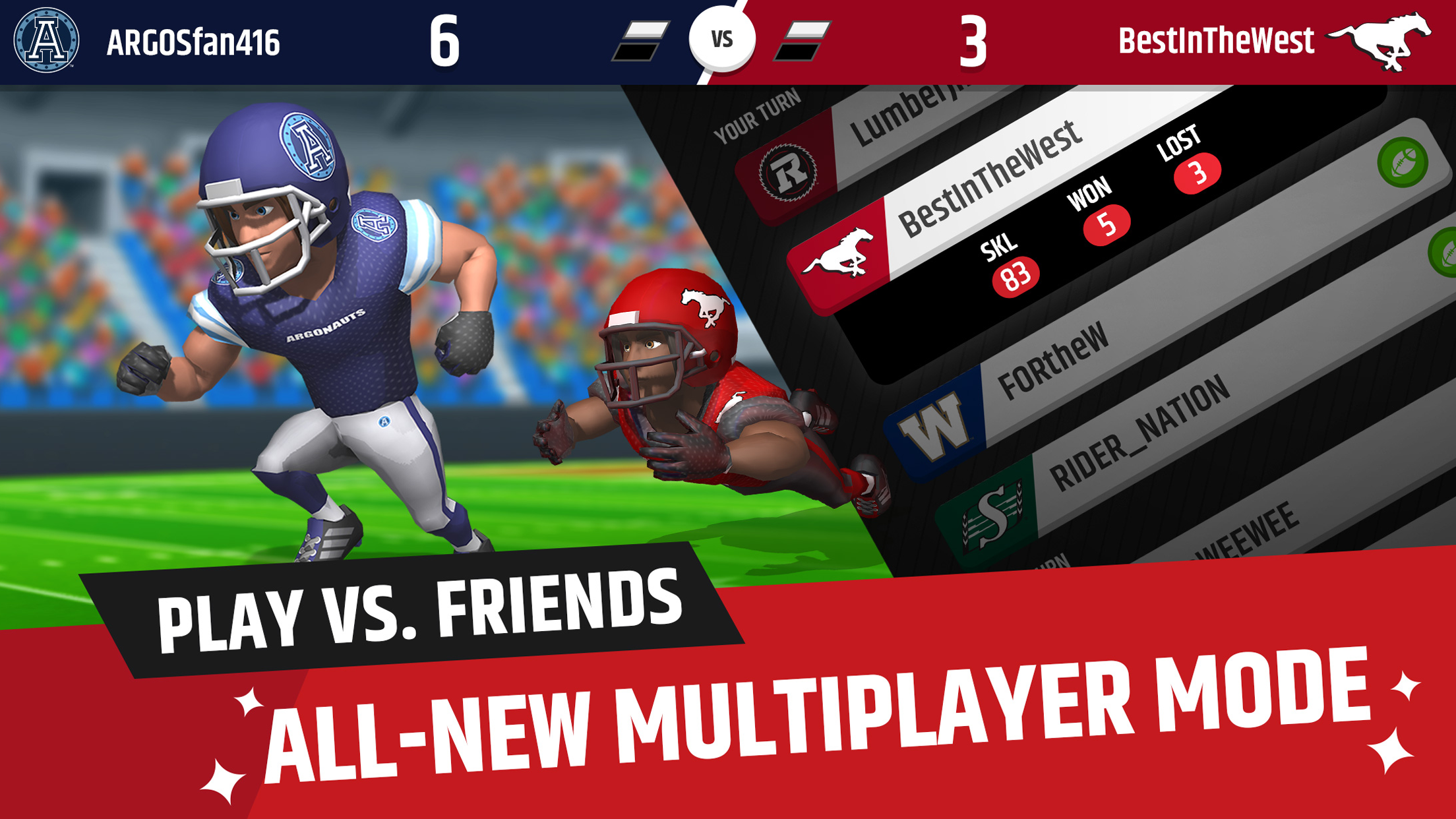 Captura de Tela do Jogo CFL Football Frenzy