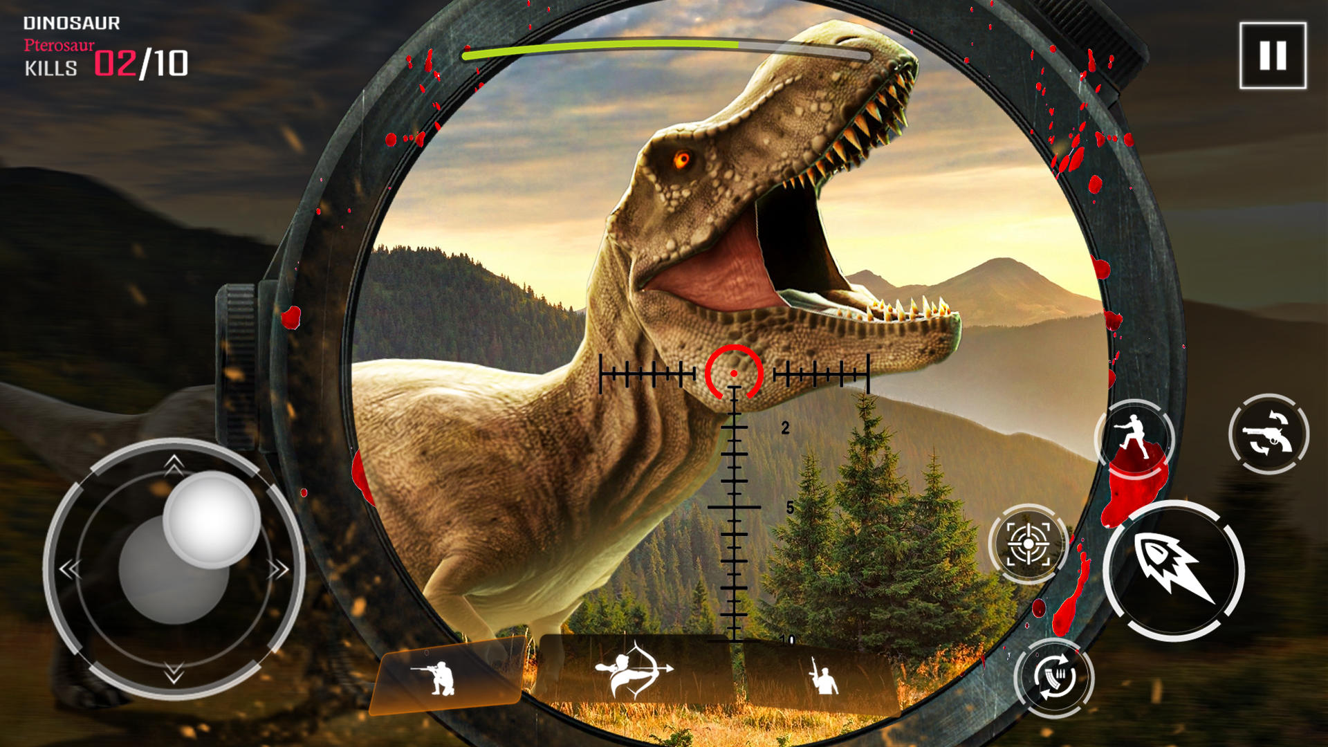 Screenshot 1 of Dinosaur Hunter- အမဲလိုက်ဂိမ်းများ 1.9