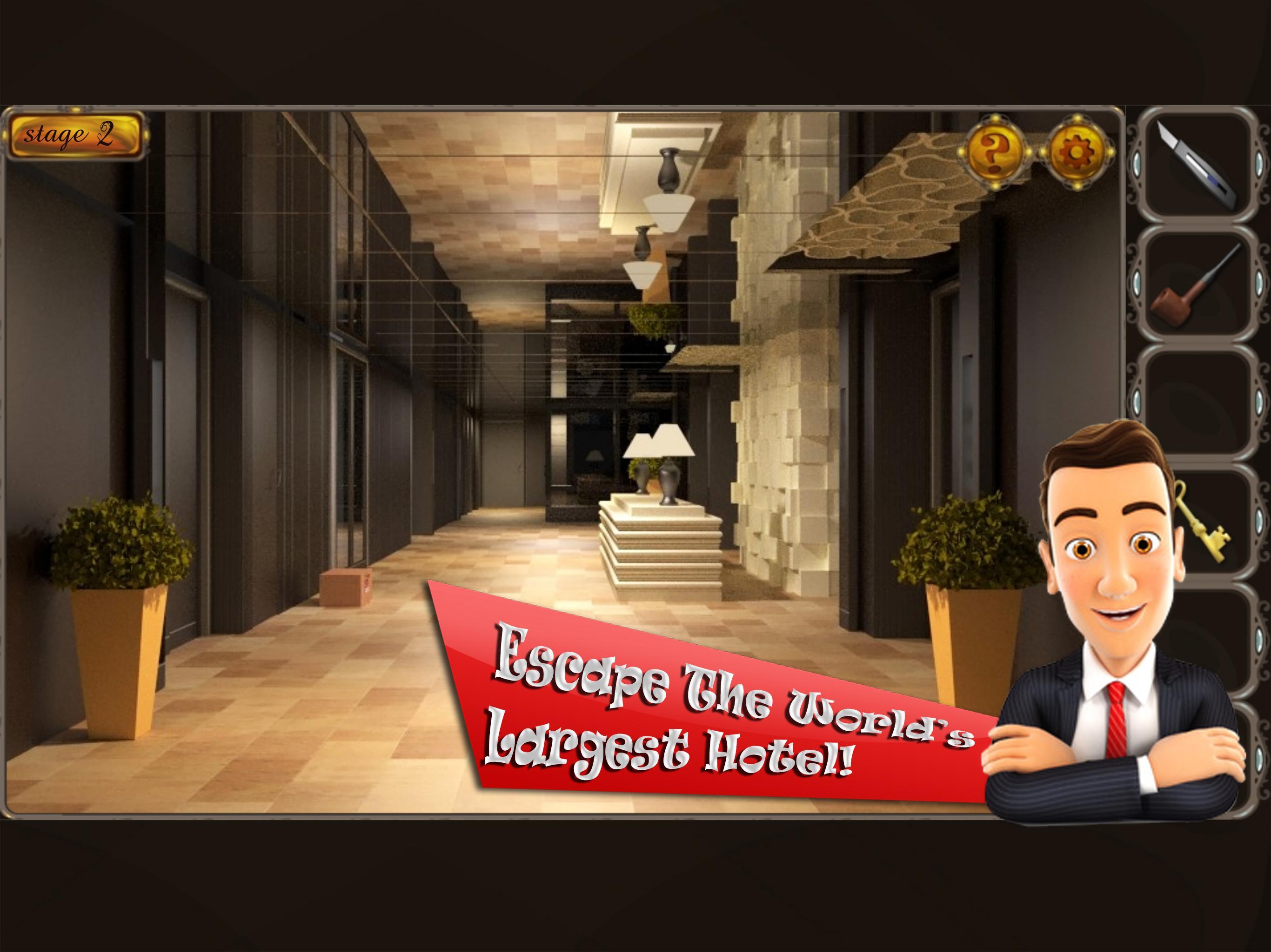 Captura de Tela do Jogo Escape World's Largest Hotel