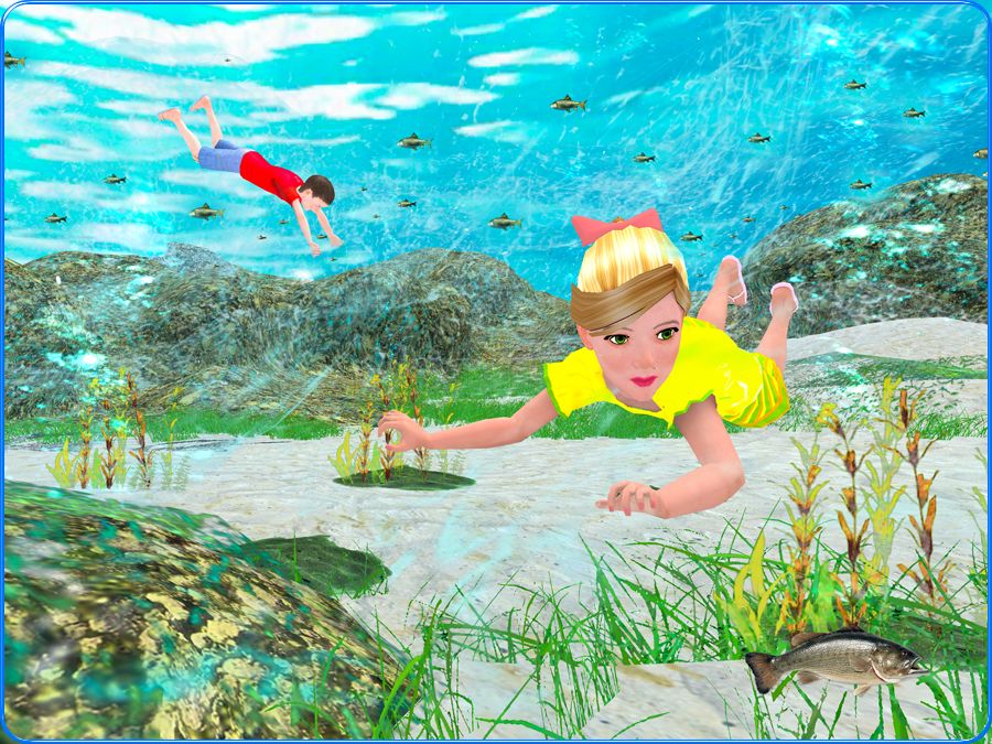 Kids Swimming Adventure : Impossible Treasure Hunt screenshot game