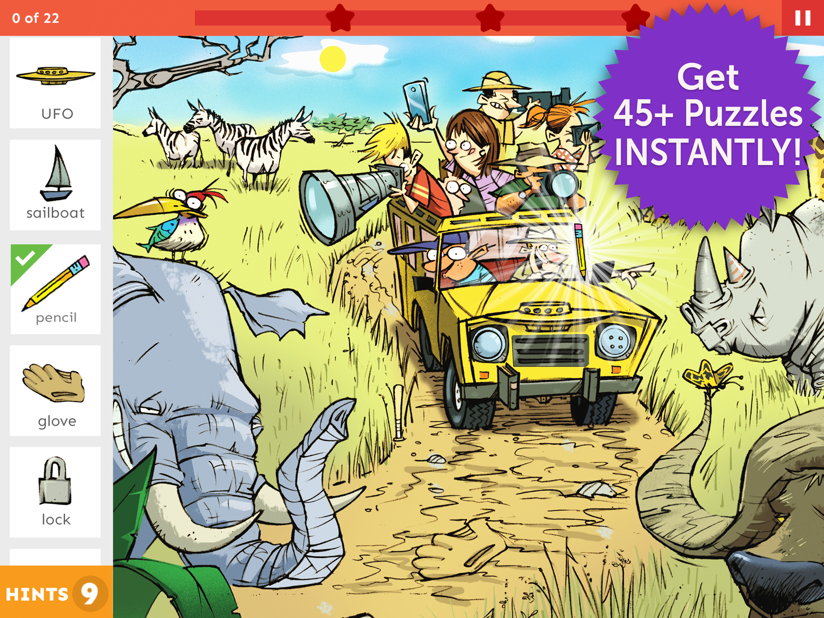 Hidden Pictures Puzzles Game Screenshot