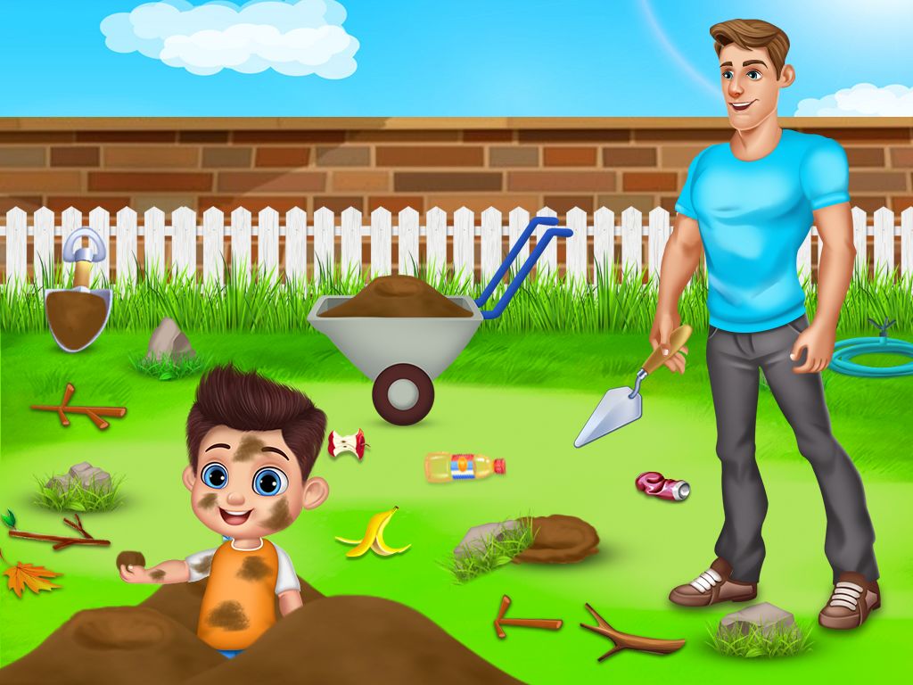 Screenshot of Daddy’s Helper Fun - Messy Room Cleanup