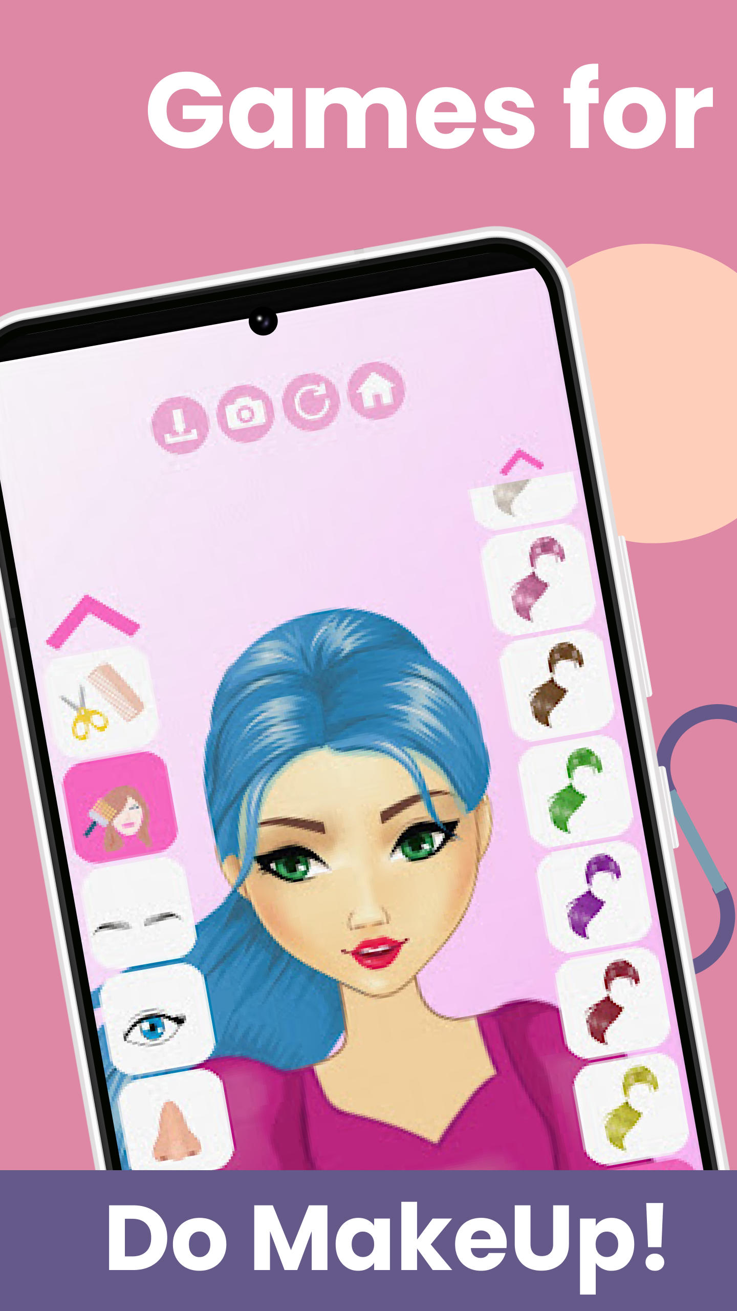 Cuplikan Layar Game Fashion Dress Up: Salon Makeup