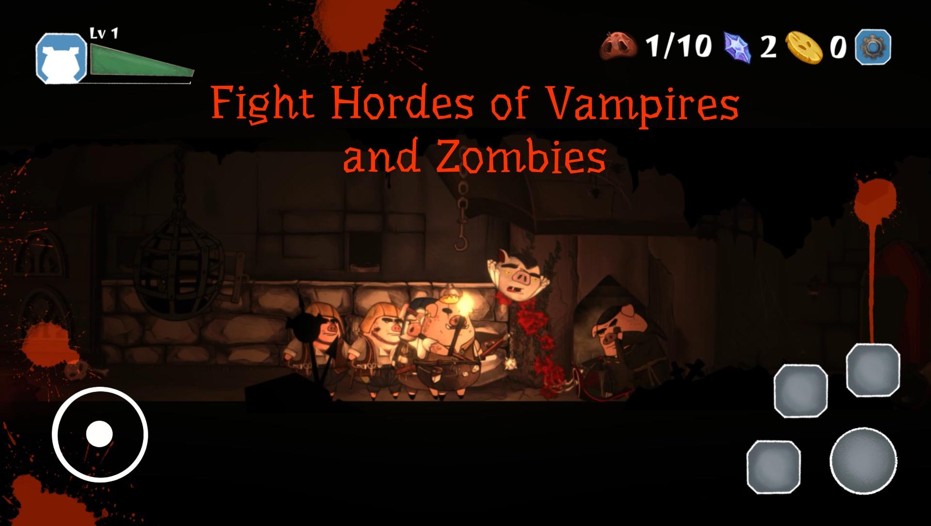 Pigs Wars: Vampire Blood Moon Game Screenshot